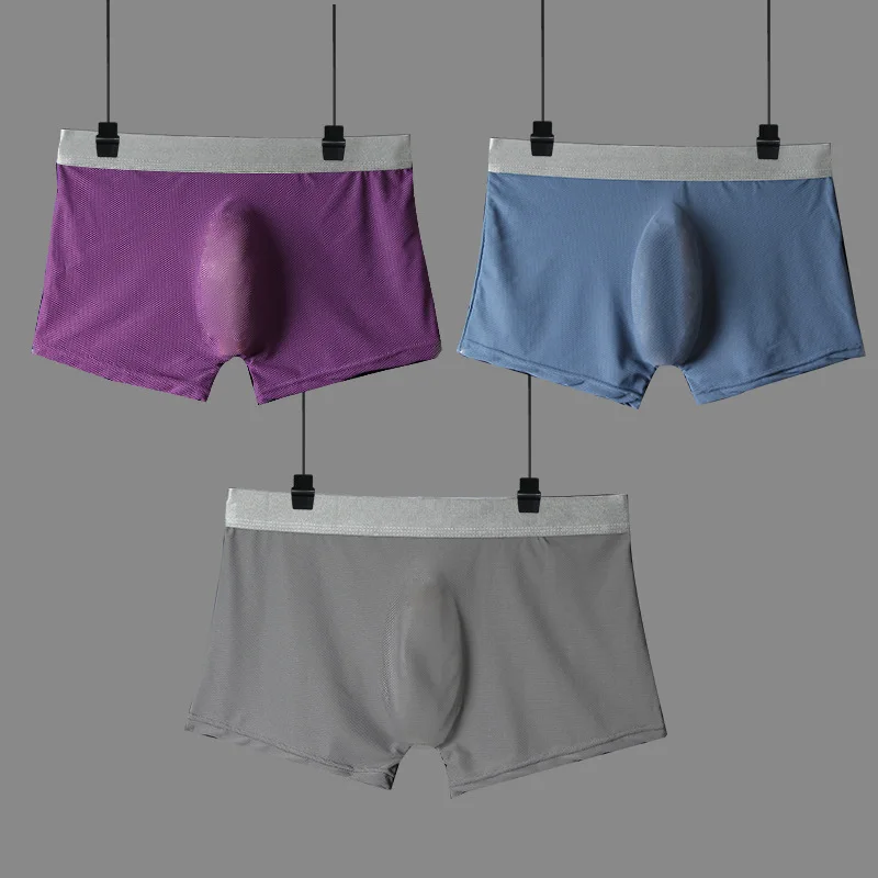 3pcs Hot Sale One-piece Seamless Pocket Men's Underwear Ice Silk Boxer Briefs Sexy Seamless Boxer Shorts High Quality Exotic
3pcs Hot Sale One-piece Seamless Pocket Men's Underwear Ice Silk Boxer Briefs Sexy Seamless Boxer Shorts High Quality Exotic