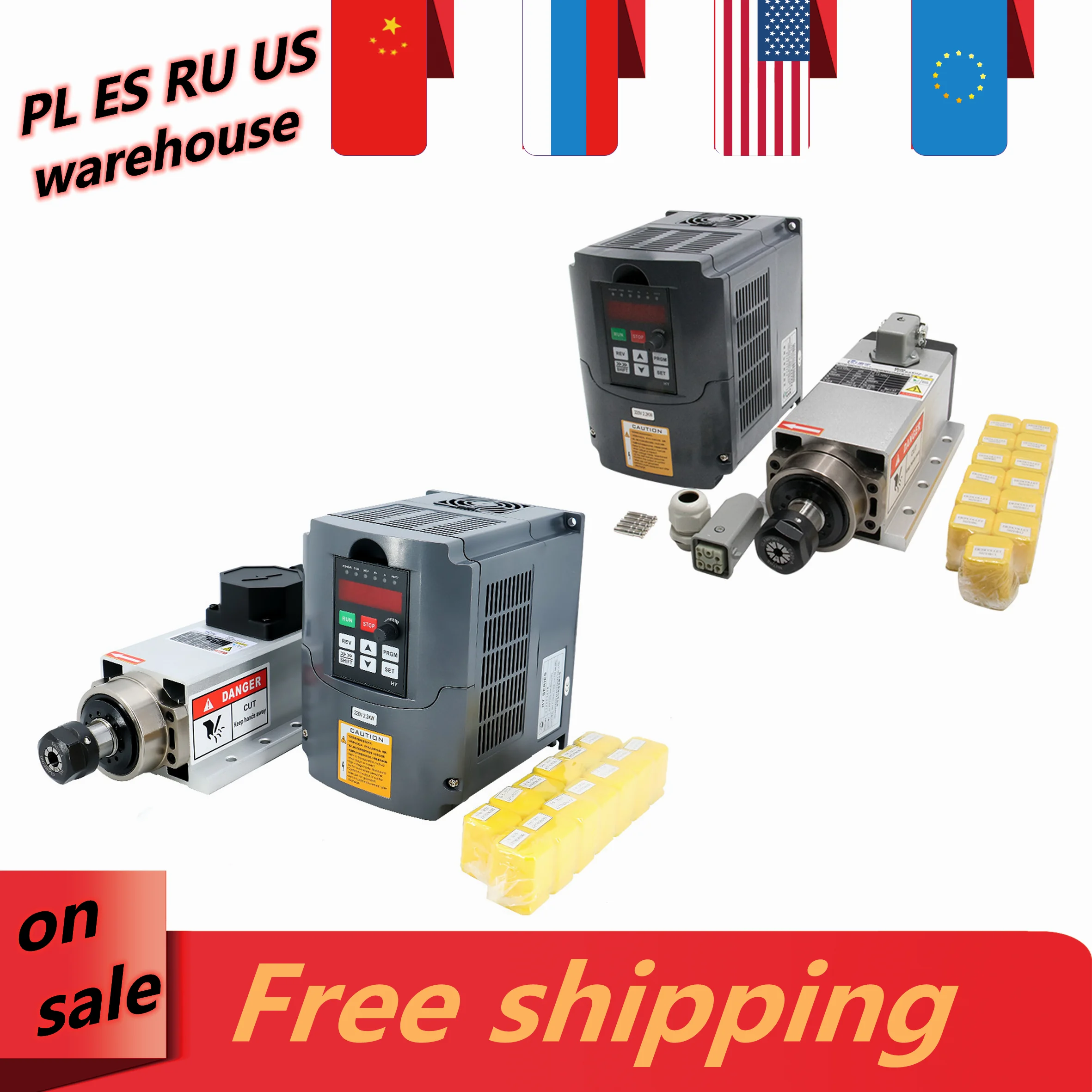 Шпиндель для станков с ЧПУ, 2200 Вт, 24000 кВт, об/мин, 4 керамических подшипника, двигатель шпинделя воздушного охлаждения + Инвертор VFD + 13 шт. цанг...
Шпиндель для станков с ЧПУ, 2200 Вт, 24000 кВт, об/мин, 4 керамических подшипника, двигатель шпинделя воздушного охлаждения + Инвертор VFD + 13 шт. цанг...