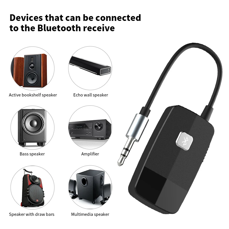 Римский Bluetooth 4 1 приемник и передатчик беспроводной адаптер аудио с 3 5 мм AUX для