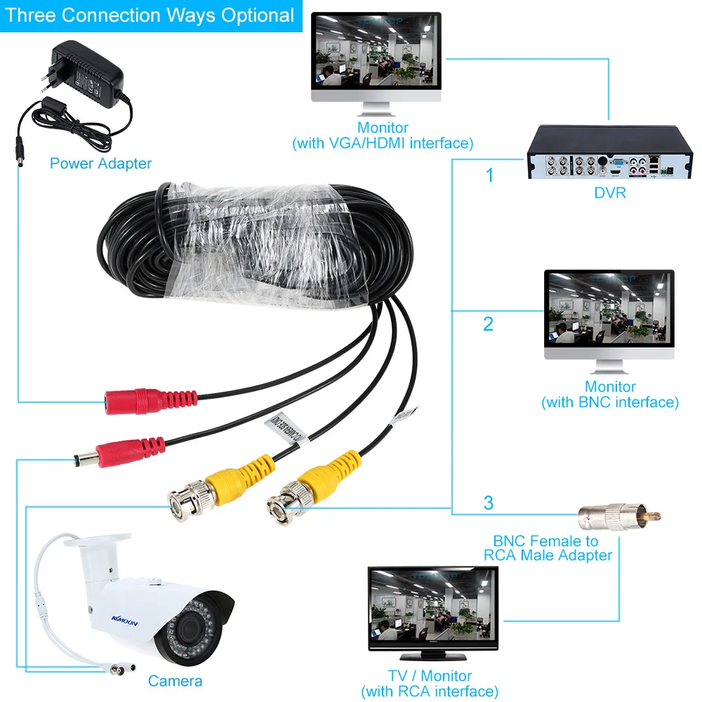 65ft 20M CCTV Cable BNC Video Cable Power Siamese 20M For Surveillance Camera DVR System Kit CCTV Accessories 
65ft 20M CCTV Cable BNC Video Cable Power Siamese 20M For Surveillance Camera DVR System Kit CCTV Accessories