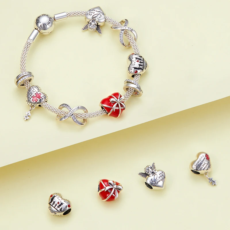 WOSTU Thanksgiving Family Charm 925 Sterling Silver Infinity Heart Bead Pendant Fit Original Bracelet DIY Necklace Jewelry Gift
WOSTU Thanksgiving Family Charm 925 Sterling Silver Infinity Heart Bead Pendant Fit Original Bracelet DIY Necklace Jewelry Gift