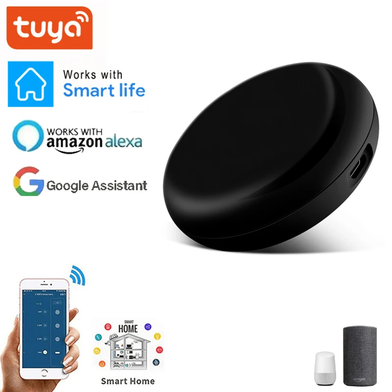 IR Remote Control Smart Wifi Universal Infrared Tuya For Smart Home Control For TV DVD AUD AC Works With Amz Alexa Google Home
IR Remote Control Smart Wifi Universal Infrared Tuya For Smart Home Control For TV DVD AUD AC Works With Amz Alexa Google Home