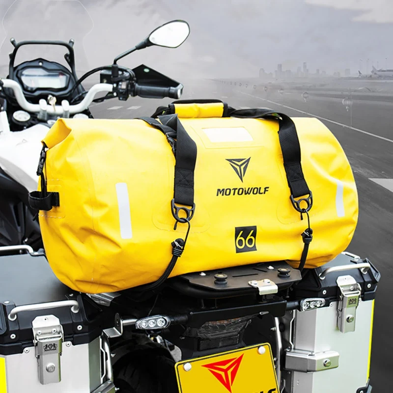 

40/ 66/90L Motorcycle Rear Tail Bag Waterproof Outdoor Travel Luggage Dry Bag Large Capacity Saddle Bag Motorbike Seat Bag