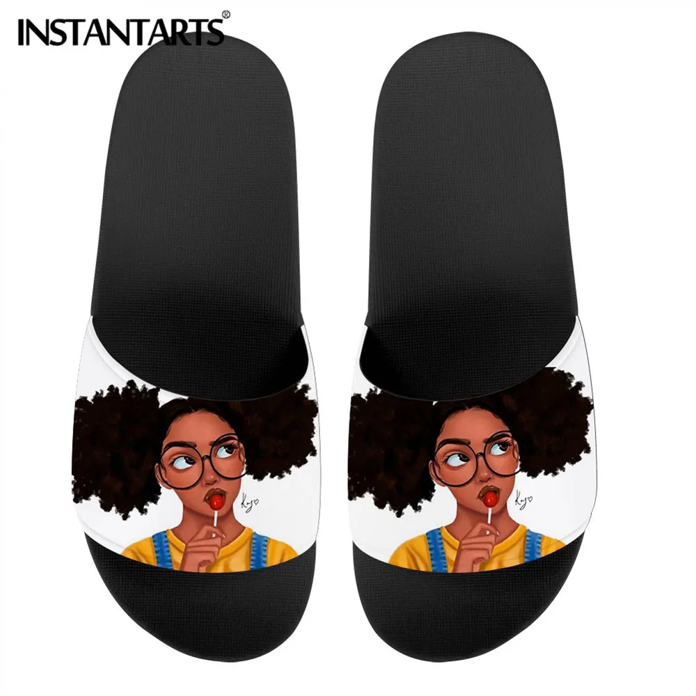 INSTANTARTS Summer Women Shoes Indoor Slippers African Black Girls Pattern Soft Non-slip Bathroom Chaussures Femme Slides Sandal
INSTANTARTS Summer Women Shoes Indoor Slippers African Black Girls Pattern Soft Non-slip Bathroom Chaussures Femme Slides Sandal