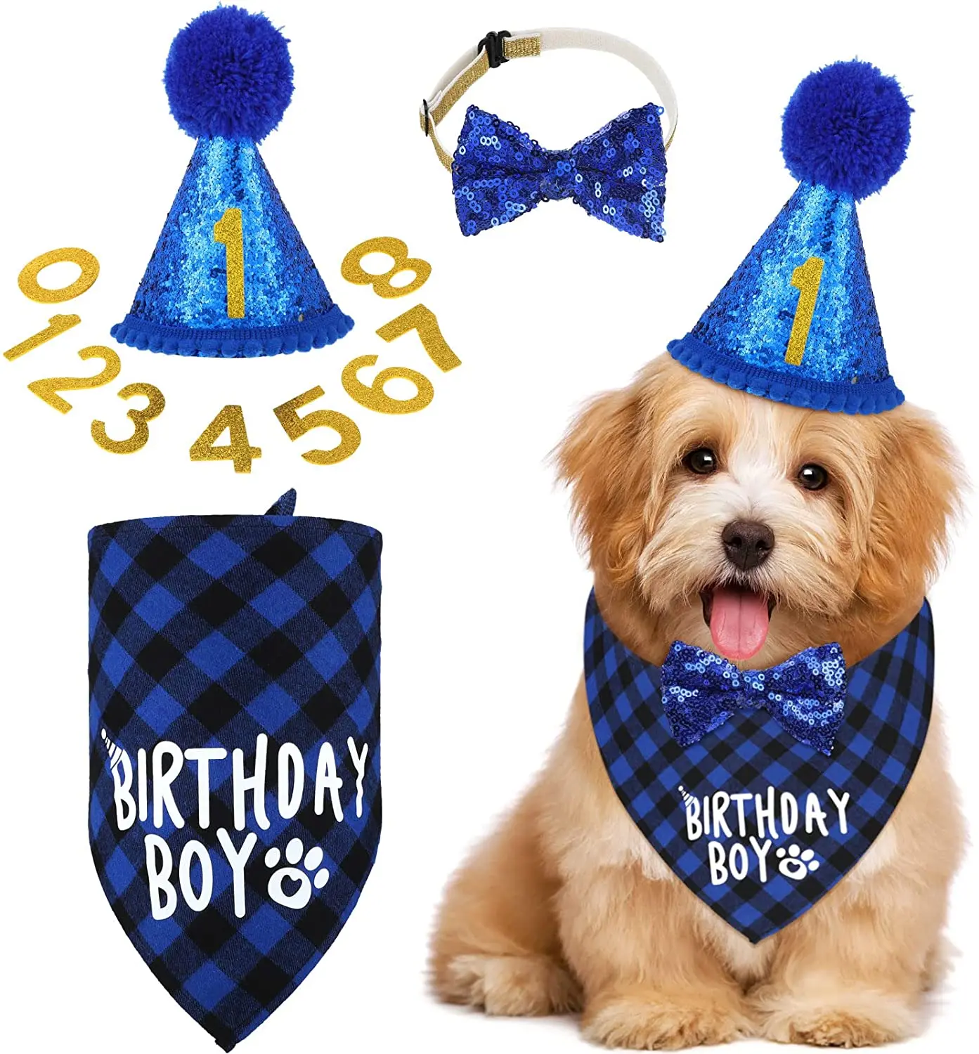Dog Birthday Party Supplies Boy Pet Bandana Triangle Scarf Cute Dog Hat Bow Tie Collar
Dog Birthday Party Supplies Boy Pet Bandana Triangle Scarf Cute Dog Hat Bow Tie Collar