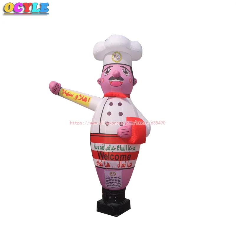 

OCYLE outdoor advertising inflatable sky air dancer tube dancing cook man animated fly guy 3m/9.8ft for sale free delivery