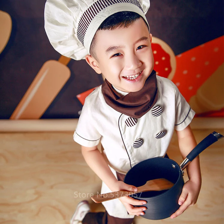Carnival Party Cooker Cosplay Clothes for Boy Girl Role Play Game Chef Hat Top Pants Apron Bib Set Halloween Costume for Toddler
Carnival Party Cooker Cosplay Clothes for Boy Girl Role Play Game Chef Hat Top Pants Apron Bib Set Halloween Costume for Toddler