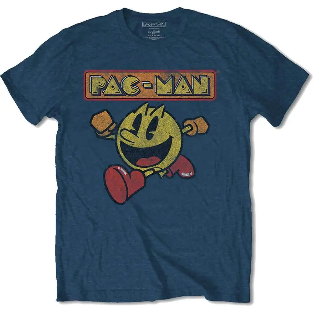 Pac Man восьмидесятый плакат официальный Pacman Namco аркадная игра синяя мужская