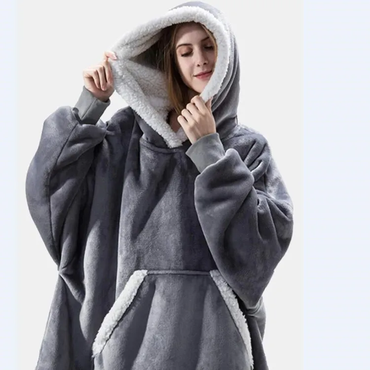 Women Hoodies Flannel Warm Hooded Tops Wearable Blanket Hoodie Winter Thicken Warm Patch Home Oversized Sweatshirt
Women Hoodies Flannel Warm Hooded Tops Wearable Blanket Hoodie Winter Thicken Warm Patch Home Oversized Sweatshirt