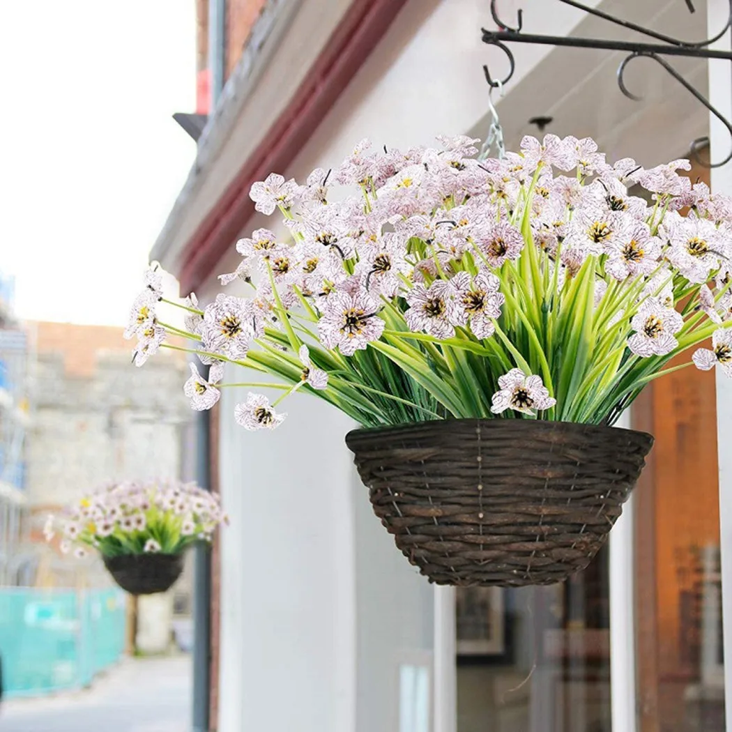 6Bundles 12.98inch Artificial Flowers Outdoor UV Resistant Fake Plastic Plants Garden Fake Flowers Potted Plants Holidays Decora
6Bundles 12.98inch Artificial Flowers Outdoor UV Resistant Fake Plastic Plants Garden Fake Flowers Potted Plants Holidays Decora