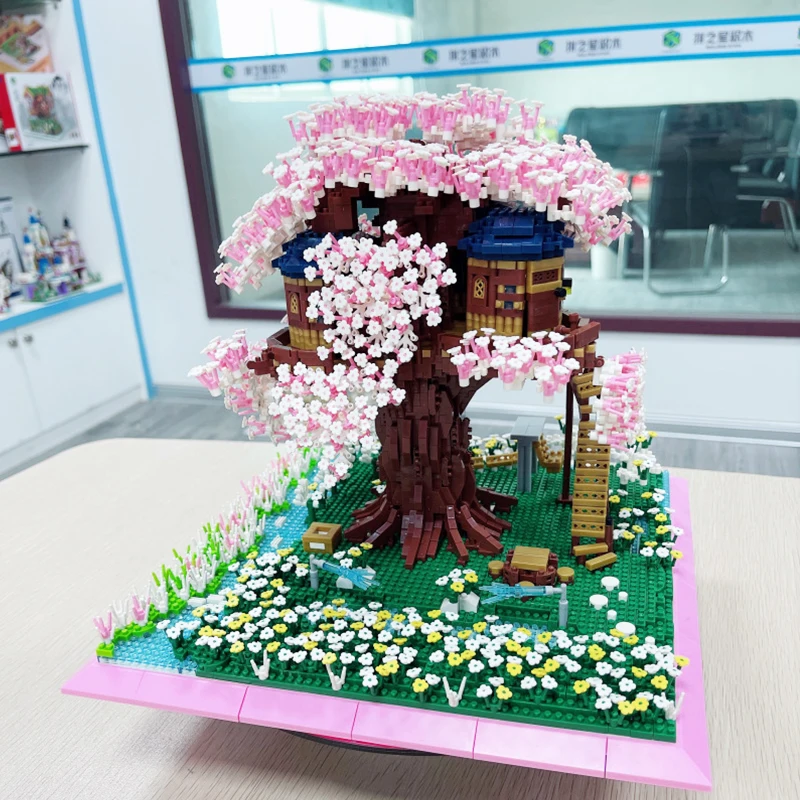 The Tree House Architecture Mini Blocks Dream Romantic Sakura Home 3D dimond Model DIY Flower Micro Bricks Toys For Children
The Tree House Architecture Mini Blocks Dream Romantic Sakura Home 3D dimond Model DIY Flower Micro Bricks Toys For Children