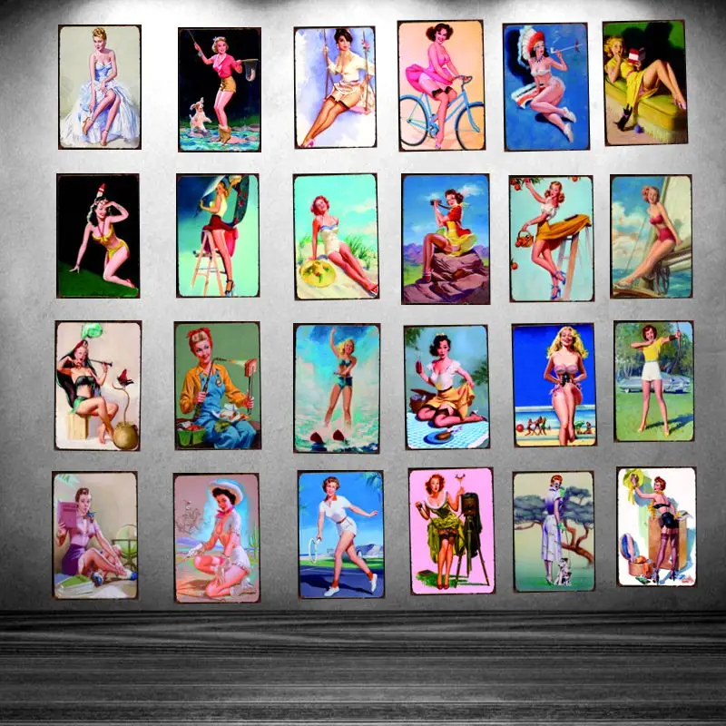 Pin UP Girl Vintage Tin Signs Beauty Metal Plate Wall Pub Shop Restaurant Home Retro Art Decor Metal Poster Cuadros DU-1941
Pin UP Girl Vintage Tin Signs Beauty Metal Plate Wall Pub Shop Restaurant Home Retro Art Decor Metal Poster Cuadros DU-1941
