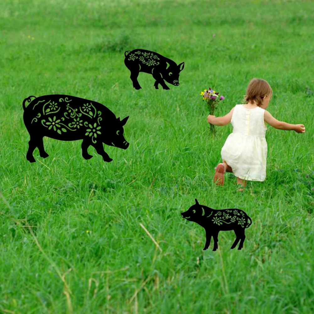 Animal Decoration Card 41*28*2cm Acrylic Durable Waterproof For Lawns Backyards Outdoor Black 3pcs Pig Ornament
Animal Decoration Card 41*28*2cm Acrylic Durable Waterproof For Lawns Backyards Outdoor Black 3pcs Pig Ornament