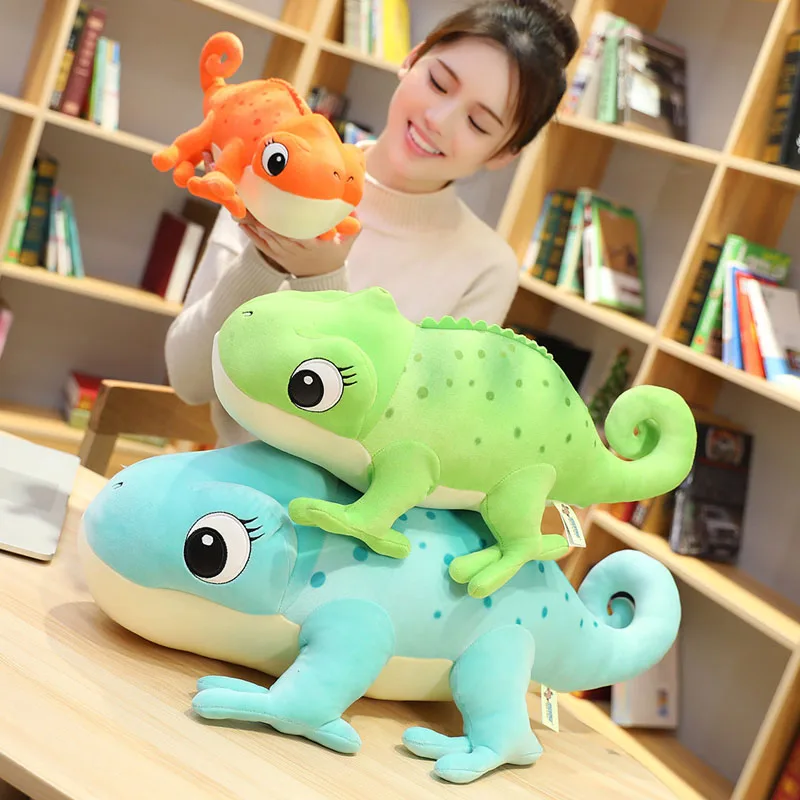 30-60cm Cute Simulation Chameleon Plush Toys Lovely Cartoon Lizard Animal Doll Soft Stuffed Pillows for Kids Girls Boys Gift 
30-60cm Cute Simulation Chameleon Plush Toys Lovely Cartoon Lizard Animal Doll Soft Stuffed Pillows for Kids Girls Boys Gift