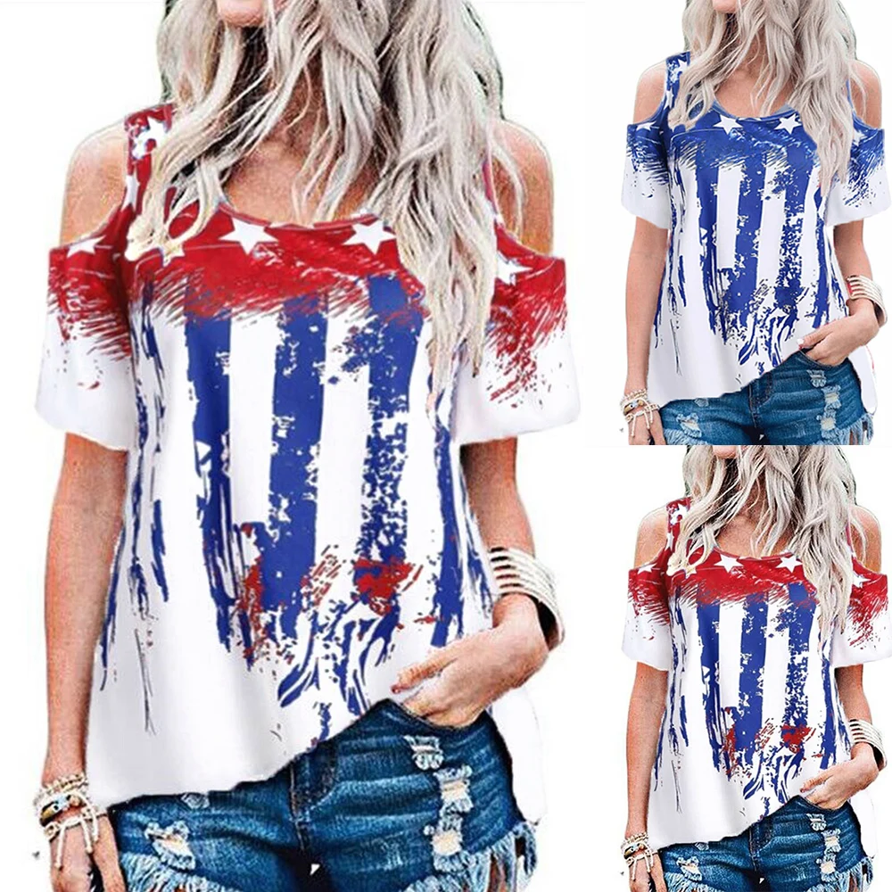 4 July for Women America Flag Print T-Shirt Hollow Out Short Sleeve Summer Blouse O-neck Striped Star Printed Female Tshirt D30
4 July for Women America Flag Print T-Shirt Hollow Out Short Sleeve Summer Blouse O-neck Striped Star Printed Female Tshirt D30