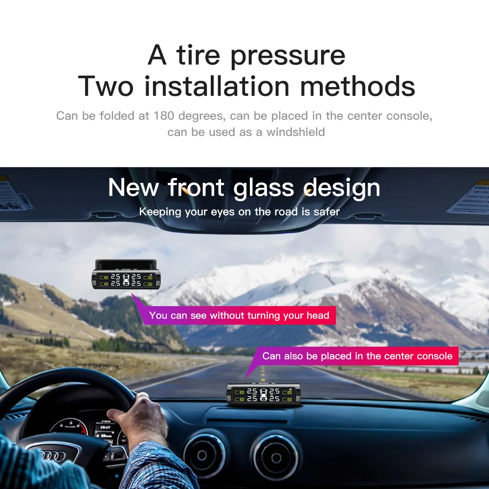 T5 Smart Car TPMS Tyre Pressure Monitoring System Solar Power Digital LCD Display Auto Security Alarm Systems Tyre Pressure
T5 Smart Car TPMS Tyre Pressure Monitoring System Solar Power Digital LCD Display Auto Security Alarm Systems Tyre Pressure