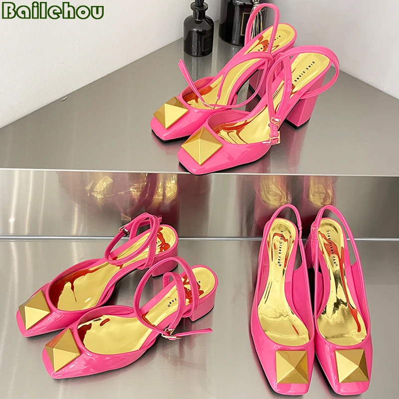 Новинка 2022, женские туфли-лодочки на высоком каблуке, модные сандалии с металлическим украшением, розово-красная обувь, женская обувь с квад...
Новинка 2022, женские туфли-лодочки на высоком каблуке, модные сандалии с металлическим украшением, розово-красная обувь, женская обувь с квад...
