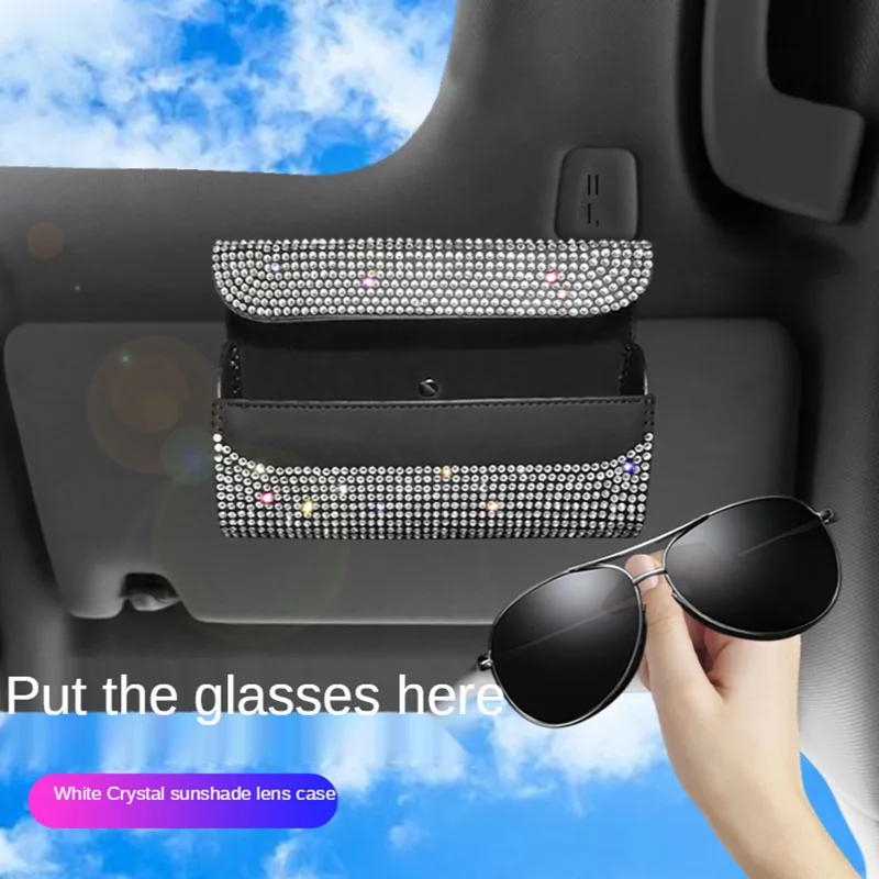 Full Diamond Vehicle Glasses Clip Car Sunshade Storage Rhinestone Sun Visor Sunglasses Box Eye Base Bracket For Girls Women
Full Diamond Vehicle Glasses Clip Car Sunshade Storage Rhinestone Sun Visor Sunglasses Box Eye Base Bracket For Girls Women