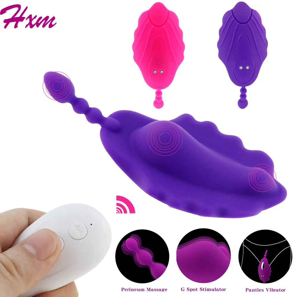 

Wearable Panty Vibrator Invisible Vibratings Remote Control Vagina Clitoral Stimulation Anal Plugs Adults Sex Toys for Womens