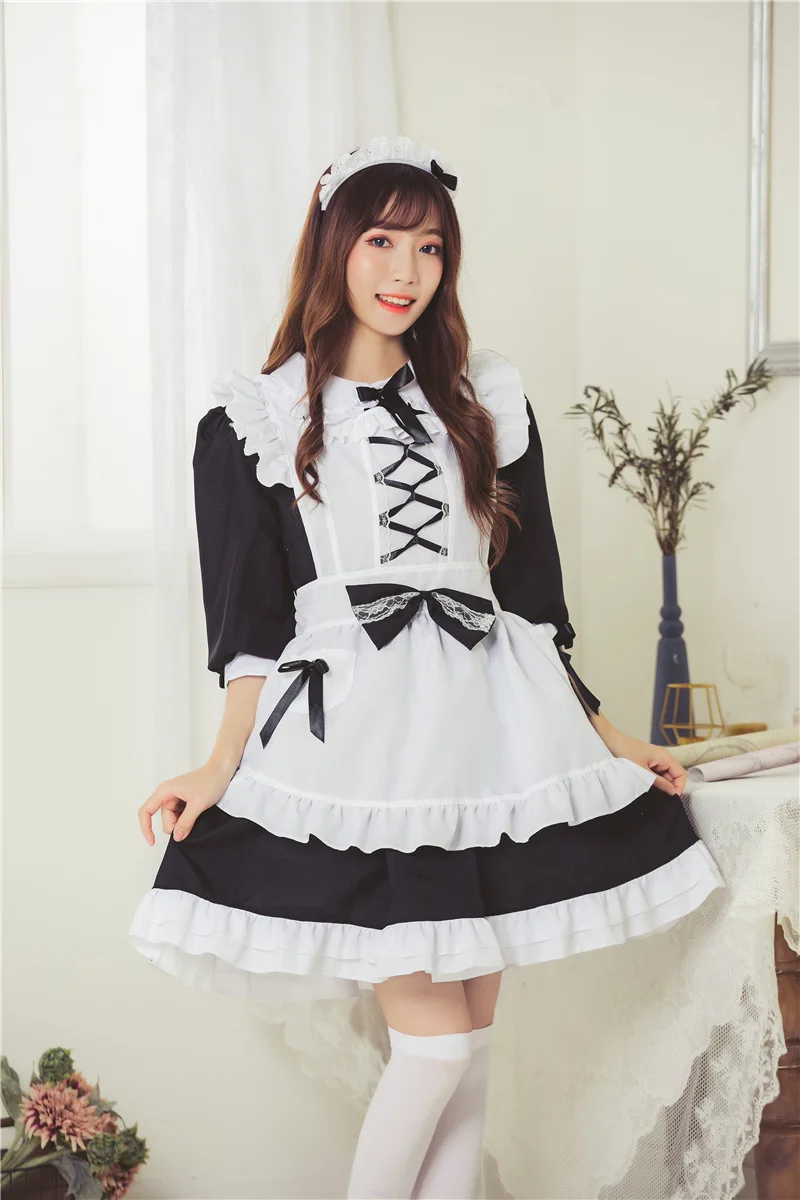 Lolita Dress Maid Cosplay Fantasia Carnival Party Black Dress Women Princess Dress Girl Halloween Costume For Girls
Lolita Dress Maid Cosplay Fantasia Carnival Party Black Dress Women Princess Dress Girl Halloween Costume For Girls
