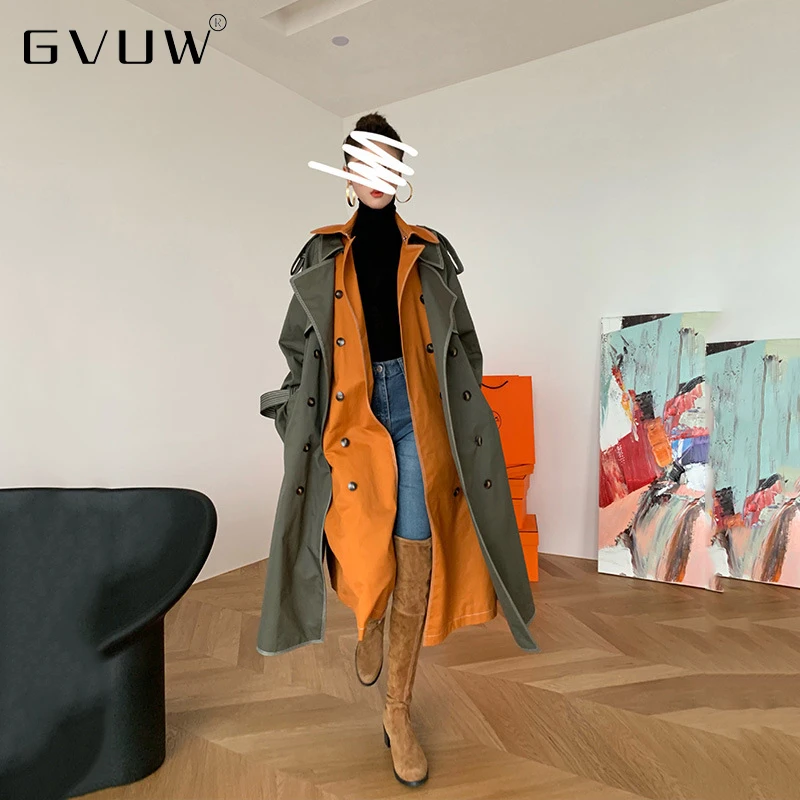 Новинка осени 2021, Женская хлопковая Длинная ветровка GVUW ZH2214 контрастных цветов
Новинка осени 2021, Женская хлопковая Длинная ветровка GVUW ZH2214 контрастных цветов