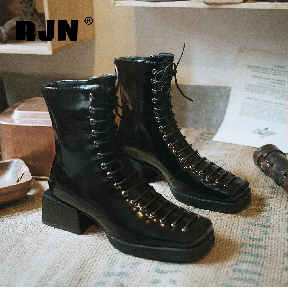 RJN/модные женские ботинки; Классические удобные ботильоны на толстом каблуке с квадратным носком на шнуровке; Высококачественные женские б...
RJN/модные женские ботинки; Классические удобные ботильоны на толстом каблуке с квадратным носком на шнуровке; Высококачественные женские б...