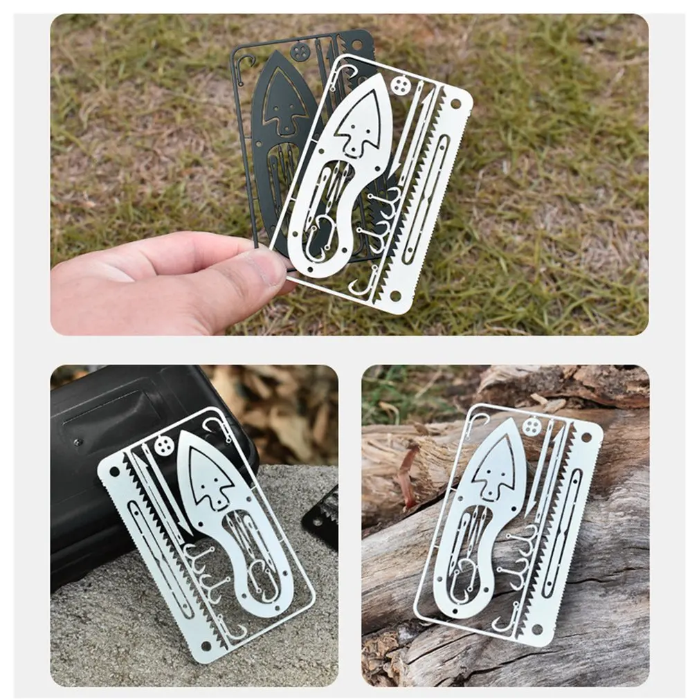 17 In 1 Survival Fish Hook Pocket Knife Tool Card Outdoor Camping Supply Multifunctional Tool Portable Emergency Survival Supply
17 In 1 Survival Fish Hook Pocket Knife Tool Card Outdoor Camping Supply Multifunctional Tool Portable Emergency Survival Supply