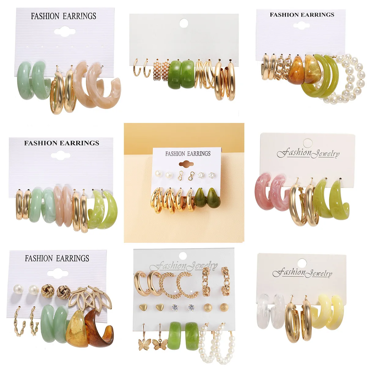 Ladies Earrings Acrylic Earrings Set Ladies Girls Fashion Sweet Colorful Resin Dangle Earrings Set Earrings Party Accessories
Ladies Earrings Acrylic Earrings Set Ladies Girls Fashion Sweet Colorful Resin Dangle Earrings Set Earrings Party Accessories