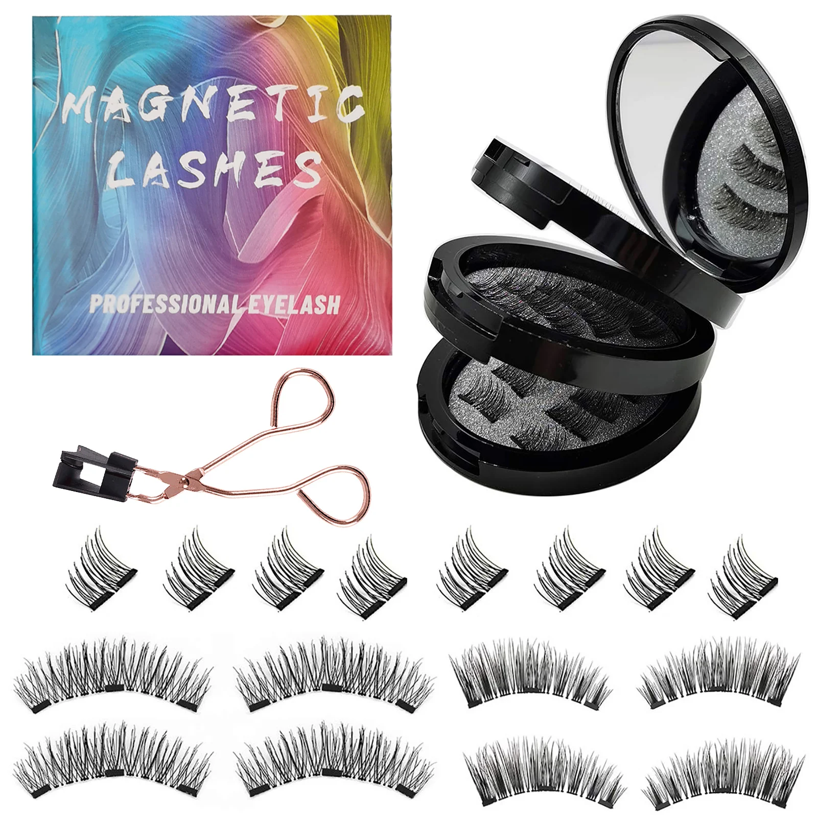 3D Magnetic Eyelashes Set Natural Looking Reusable Artificial Eyelashes With 2 Pairs Magnetic Eyelashes,8pcs Mini Eyelash,Curler
3D Magnetic Eyelashes Set Natural Looking Reusable Artificial Eyelashes With 2 Pairs Magnetic Eyelashes,8pcs Mini Eyelash,Curler