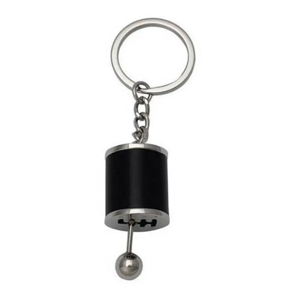 Creative Keychains Six-Speed Manual Shift Gear Keychain Auto Car's Parts Toy Short Shifter Knob Metal Gift Race Car Stalls Head |