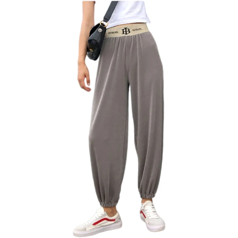 Women's Elastic Waist Ice Silk Wide-Leg Pants Spring and Summer Women's Drape Loose Wide-Leg Pants Stitching Beamed Casual Pants
Women's Elastic Waist Ice Silk Wide-Leg Pants Spring and Summer Women's Drape Loose Wide-Leg Pants Stitching Beamed Casual Pants