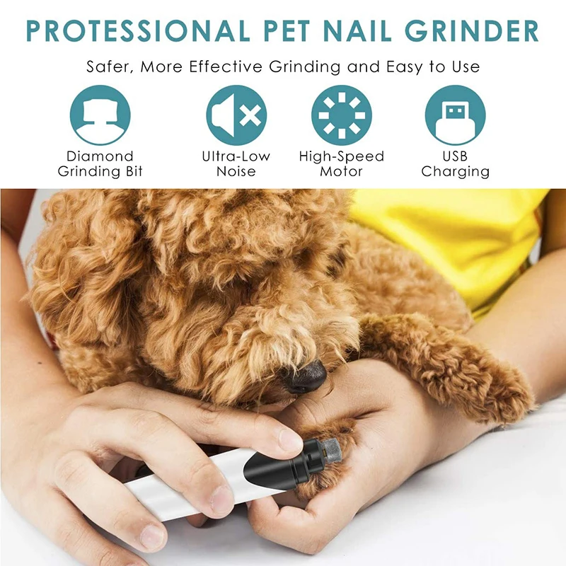 Painless USB Charging Dog Nail Grinder Rechargeable Pet Nail Clippers Quiet Electric Dog Cat Paws Nail Grooming Trimmer Tools
Painless USB Charging Dog Nail Grinder Rechargeable Pet Nail Clippers Quiet Electric Dog Cat Paws Nail Grooming Trimmer Tools