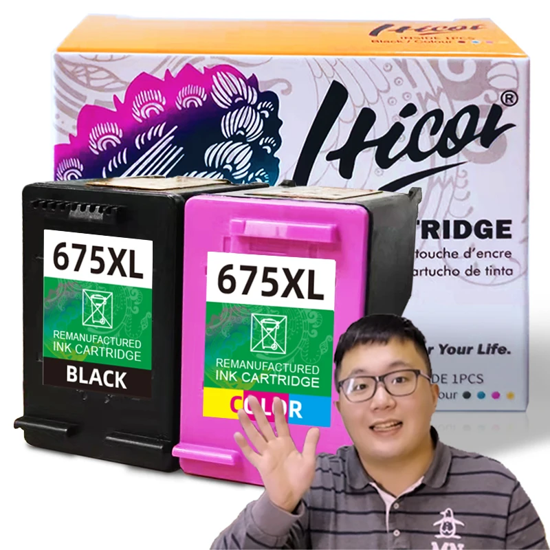 Hicor Remanufactured Ink Cartridge 675XL For HP 675 Combo Pack For Officejet 4000 4400 4575
Hicor Remanufactured Ink Cartridge 675XL For HP 675 Combo Pack For Officejet 4000 4400 4575