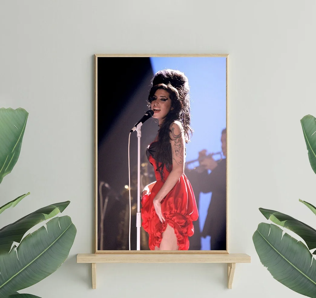 Amy Winehouse певица звезда искусство шелковая ткань плакат печать домашний декор