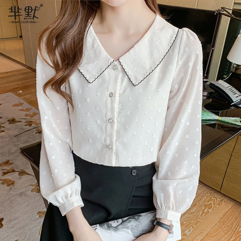 Early Autumn Top Women's Design Sense Niche Autumn Long Sleeve Doll Collar Chiffon Shirt 2021new Temperament Shirt
Early Autumn Top Women's Design Sense Niche Autumn Long Sleeve Doll Collar Chiffon Shirt 2021new Temperament Shirt
