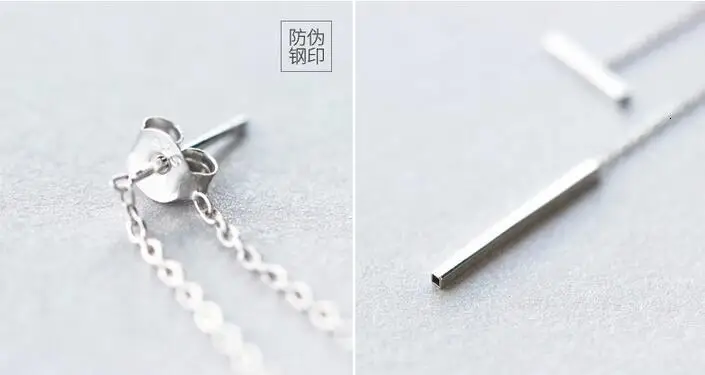 Real. 1pair 925 Sterling Silver Lucky Rounded Bar &Rolo chain Dangle Earrings Tassel Jewelry GTLE816
Real. 1pair 925 Sterling Silver Lucky Rounded Bar &Rolo chain Dangle Earrings Tassel Jewelry GTLE816