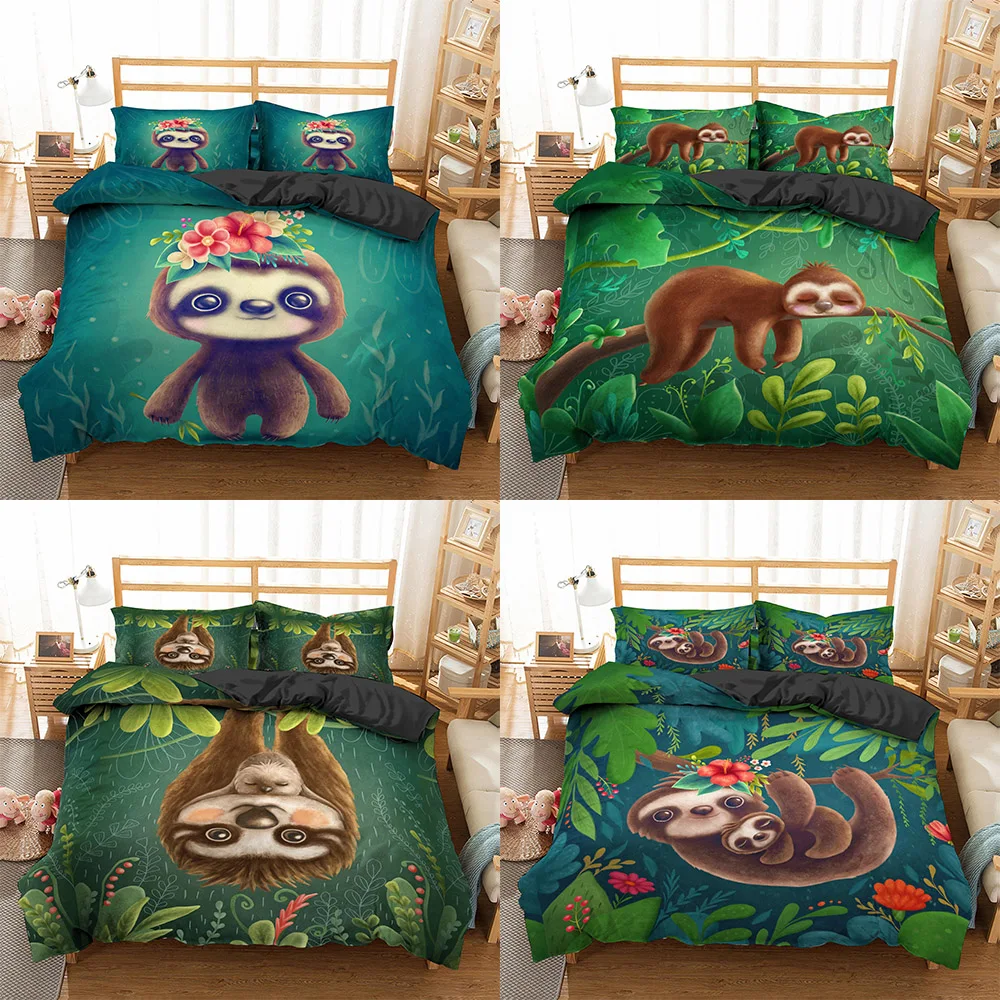 2021 3D Cartoon Bedding Set Lovely Sloth Queen King Size Bedding Set Children Duvet Cover Pillow Cases Home Textile Bed set
2021 3D Cartoon Bedding Set Lovely Sloth Queen King Size Bedding Set Children Duvet Cover Pillow Cases Home Textile Bed set