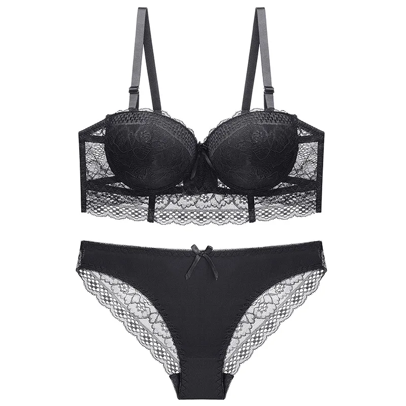 Linbaiway Women Bra and Panties Set Transparent Lace Underwear Brassiere Panties Push up Lingerie Female Intimate Bralette
Linbaiway Women Bra and Panties Set Transparent Lace Underwear Brassiere Panties Push up Lingerie Female Intimate Bralette