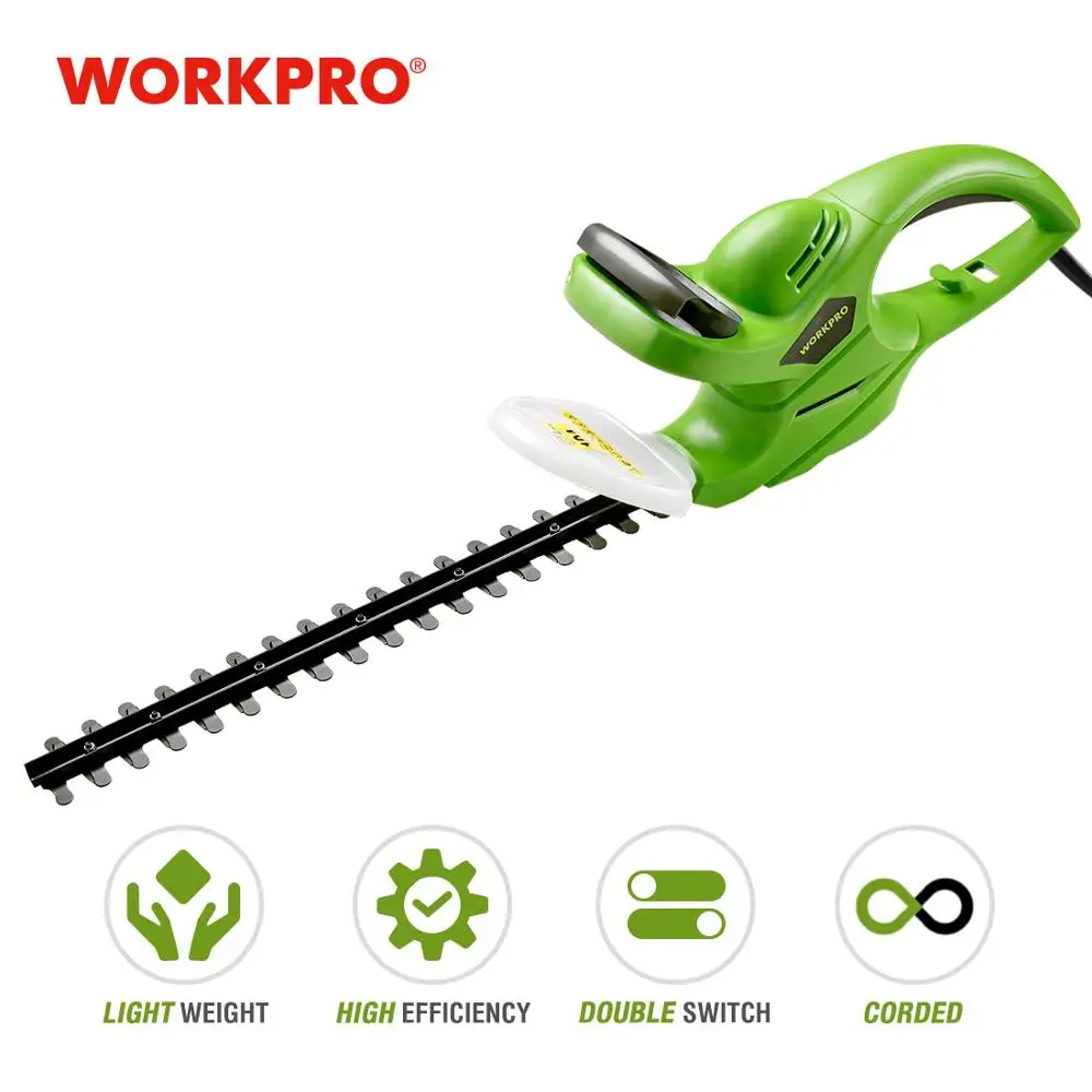 WORKPRO 500W Триммер для живых изгородей Мощность сдвига электрический прополка