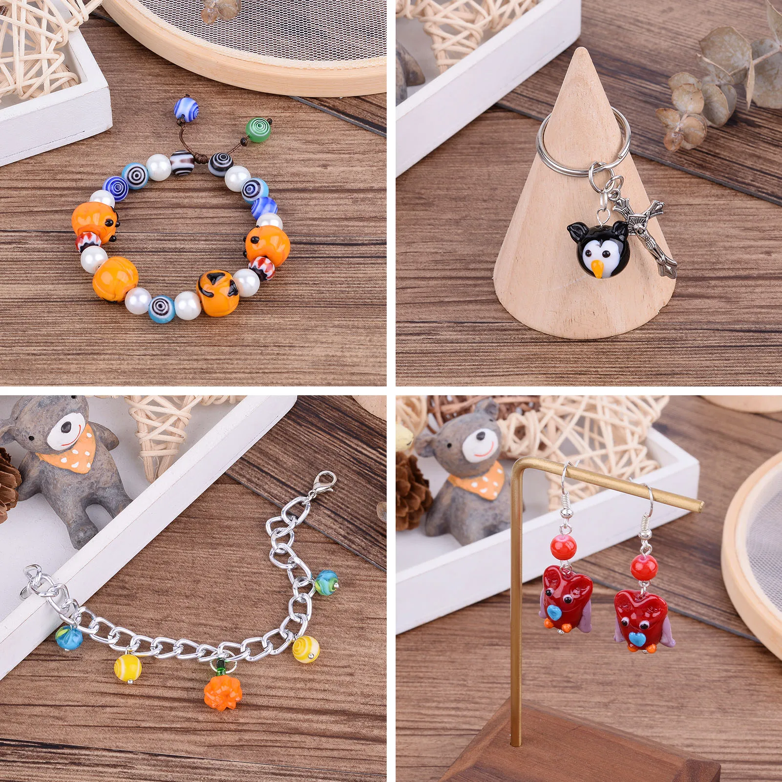Pandahall 100pcs/box Halloween Theme Handmade Lampwork Beads for Jewelry Making Decor Accessories Mixed Shapes
Pandahall 100pcs/box Halloween Theme Handmade Lampwork Beads for Jewelry Making Decor Accessories Mixed Shapes