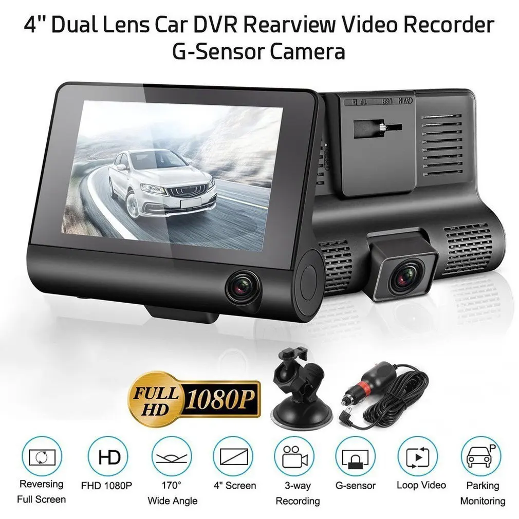 Car DVR 3/2 Cameras Lens 4.0 Inch Dash Camera Dual Lens with Rearview Camera Video Recorder Auto Recorder DVRS Dash Cam
Car DVR 3/2 Cameras Lens 4.0 Inch Dash Camera Dual Lens with Rearview Camera Video Recorder Auto Recorder DVRS Dash Cam