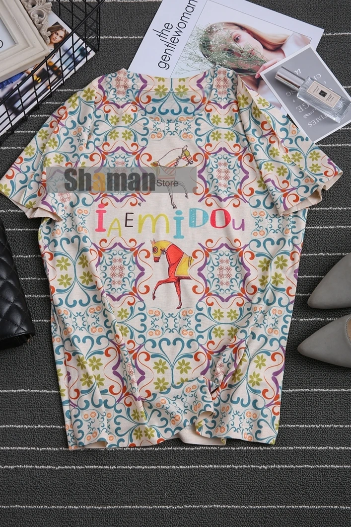 luxury designer 2021 Summer Cartoon Pattern Floral short Sleeve shirts for woman round Neck super soft cotton Top Fashion tops
luxury designer 2021 Summer Cartoon Pattern Floral short Sleeve shirts for woman round Neck super soft cotton Top Fashion tops