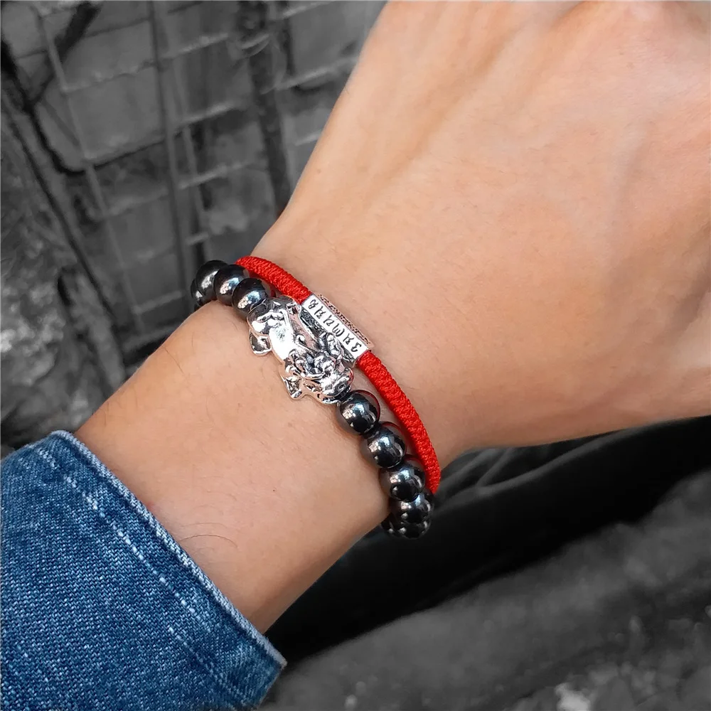 Feng Shui Magnetic Tibetan Buddha Beads Bracelet Men Women Red Wristband Pixiu Wealth and Good Luck Pi Yao Black Rope Bracelets
Feng Shui Magnetic Tibetan Buddha Beads Bracelet Men Women Red Wristband Pixiu Wealth and Good Luck Pi Yao Black Rope Bracelets