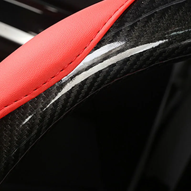 SUV Replacement For Car Carbon Fiber Black+Red Steering Wheel Cover 38cm Splicing 15 Inch Exterior
SUV Replacement For Car Carbon Fiber Black+Red Steering Wheel Cover 38cm Splicing 15 Inch Exterior