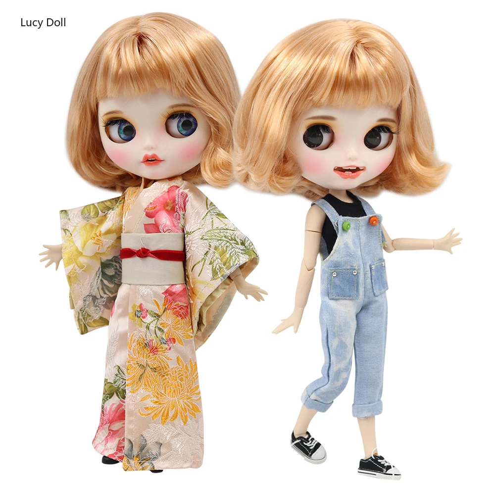 ICY Factory Blythee Doll 1/6 Bjd White Skin Joint Body Short Golden Hair, New Matte Face With Teeth, 30cm BL2240
ICY Factory Blythee Doll 1/6 Bjd White Skin Joint Body Short Golden Hair, New Matte Face With Teeth, 30cm BL2240