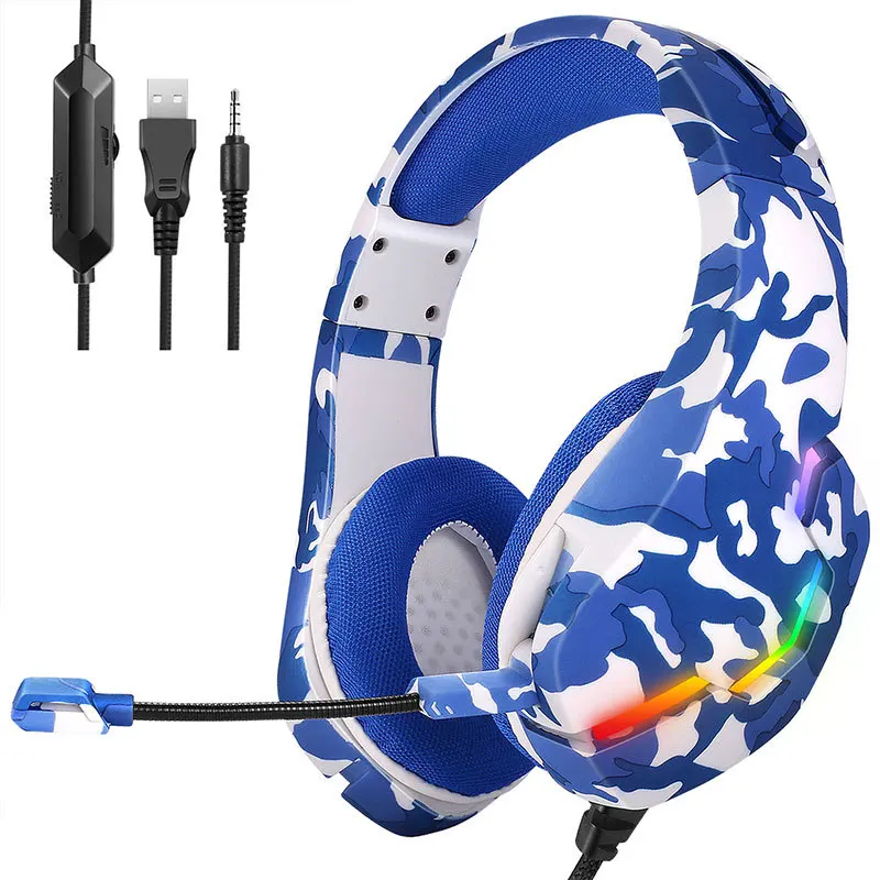 New computer wired headset RGB luminous camouflage PS4 gaming gaming music phone
New computer wired headset RGB luminous camouflage PS4 gaming gaming music phone
