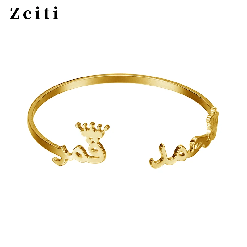 Custom Arabic Name Bangle For Women Trendy Copper Open Adjustable Crown Bracelet Girls Party Personalized Cuff Jewelry Gifts
Custom Arabic Name Bangle For Women Trendy Copper Open Adjustable Crown Bracelet Girls Party Personalized Cuff Jewelry Gifts