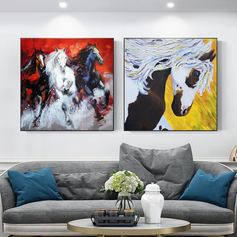 Modern Animal Colorful Oil Painting Printed on Canvas Abstract Horse Poster and Print Wall Picture for Living Room Cuadros Decor
Modern Animal Colorful Oil Painting Printed on Canvas Abstract Horse Poster and Print Wall Picture for Living Room Cuadros Decor