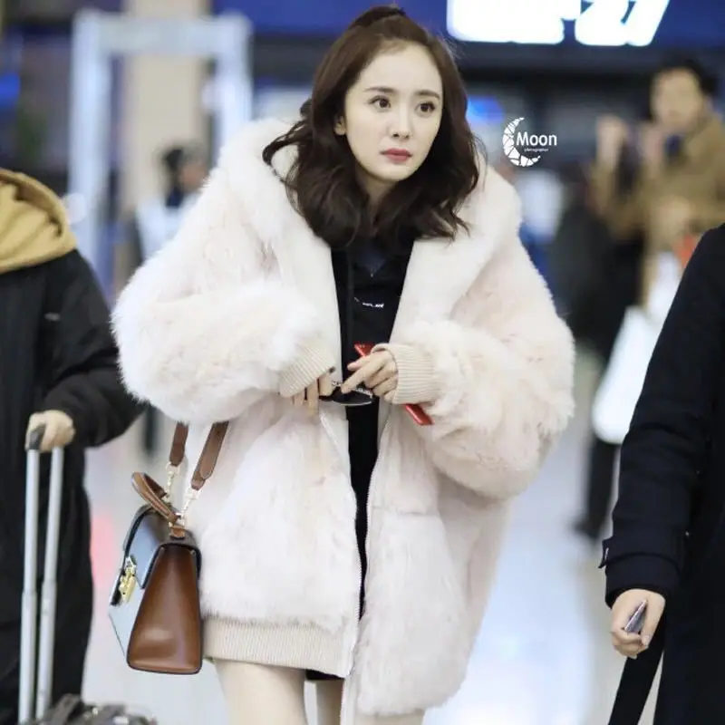 Women Winter Street Style Fashion Mid-Length Solid ColorBig Pocket Fur Coat Ladies New Plus Size With Cap Plush Coat ZY44
Women Winter Street Style Fashion Mid-Length Solid ColorBig Pocket Fur Coat Ladies New Plus Size With Cap Plush Coat ZY44