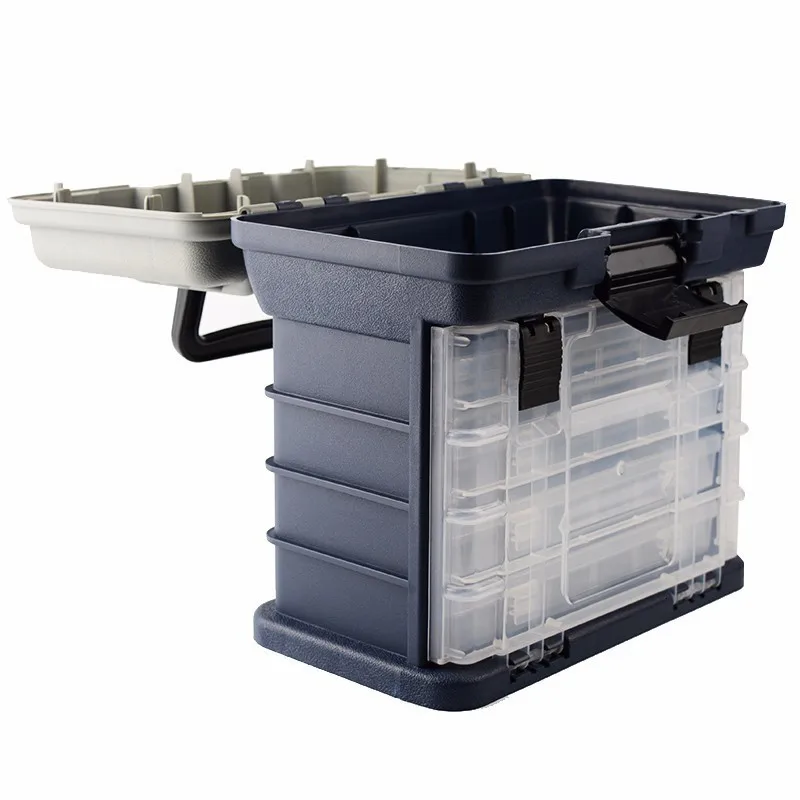Fishing Box 4-storey Roller Fishing Tool Tackle Box Fishing Tank Road Sub-fishing Box Suitcase Blue Buckle
Fishing Box 4-storey Roller Fishing Tool Tackle Box Fishing Tank Road Sub-fishing Box Suitcase Blue Buckle
